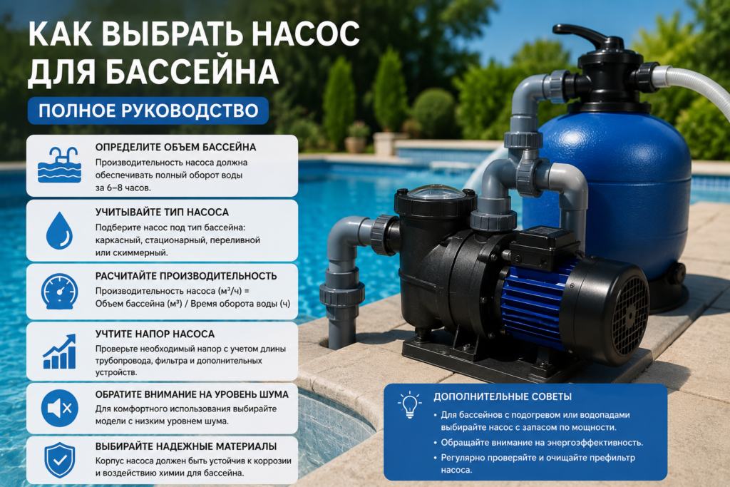 Как выбрать насос для бассейна: полное руководство